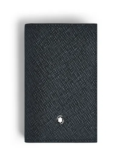 Montblanc Sartorial Leather Card Holder In Blue
