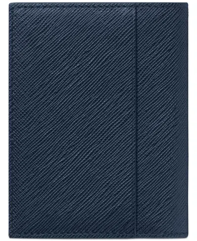 Montblanc Sartorial Leather Card Holder In Blue