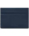 Montblanc Sartorial Leather Card Holder In Blue