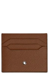 Montblanc Sartorial Leather Card Holder In Brown
