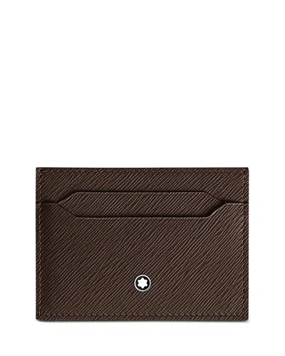 Montblanc Sartorial Leather Card Holder In Brown