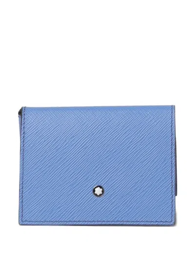 Montblanc Sartorial Leather Cardholder In Blue