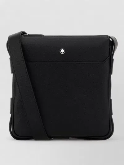 Montblanc Sartorial Leather Crossbody Bag Adjustable Strap In Black