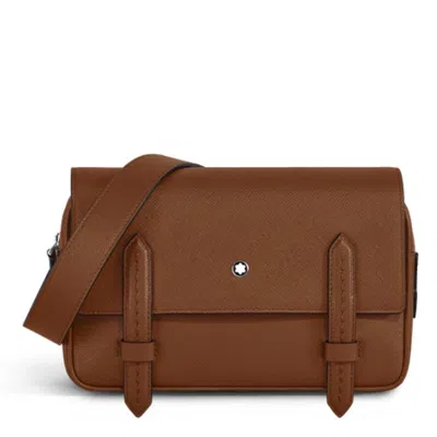 Montblanc Sartorial Leather Crossbody - Fauve In Brown