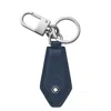 Montblanc Diamond Shaped Sartorial Leather Key Fob In Blue In Blue