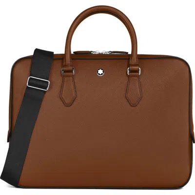 Montblanc Sartorial Leather Document Case In Brown
