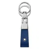 Montblanc Cyprus Blue Sartorial Loop Leather Key Fob In Blue