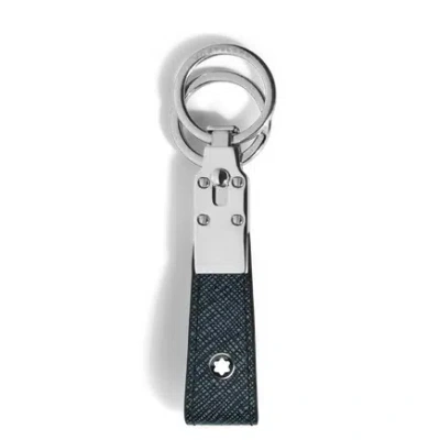 Montblanc Sartorial Leather Loop Key Fob In Blue