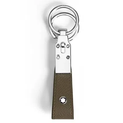 Montblanc Sartorial Leather Loop Key Fob In Metallic