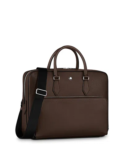 Montblanc Sartorial Leather Medium Briefcase In Brown