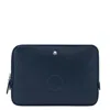 Montblanc Sartorial Leather Messenger Bag In Blue