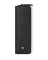 Montblanc Sartorial Leather One Pen Zip Pouch In Black