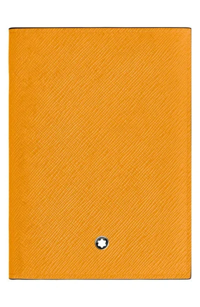 Montblanc Sartorial Leather Passport Case In Orange