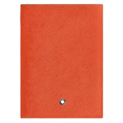 Montblanc Sartorial Leather Passport Holder In Orange