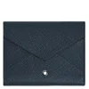 Montblanc Sartorial Leather Trio Wallet In Blue