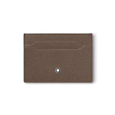 Pre-owned Montblanc Sartorial Mastic Leather 5cc Card Holder Case Cover Wallet Purse Men In Brown