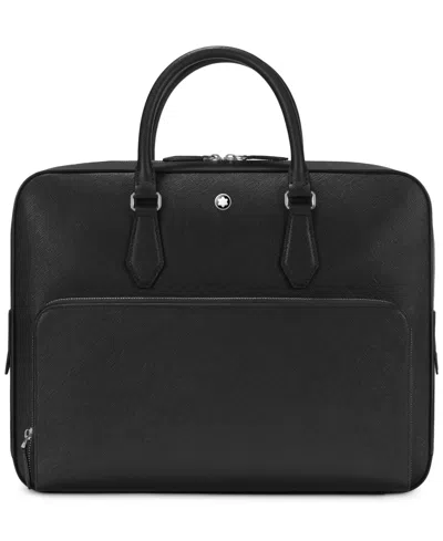 Montblanc Sartorial Medium Leather Briefcase Document Case In Black