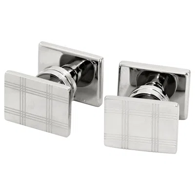 Montblanc Sartorial Rectangular Steel Cufflinks In White