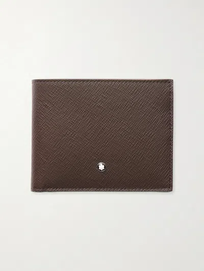 Montblanc Sartorial Textured-leather Wallet In Brown