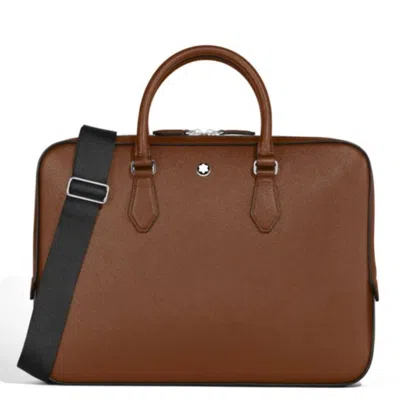 Montblanc Sartorial Thin Leather Document Case In Brown