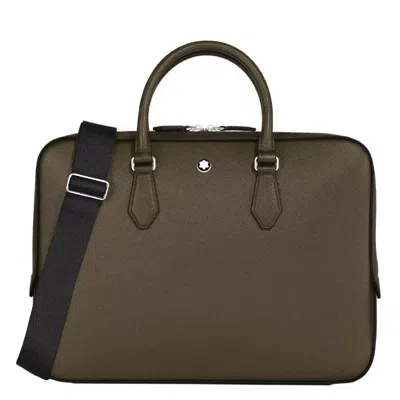 Montblanc Sartorial Thin Leather Document Case In Brown