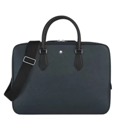 Montblanc Sartorial Thin Leather Document Case In Blue