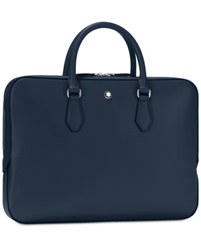 Montblanc Sartorial Leather Document Case In Ink Blue