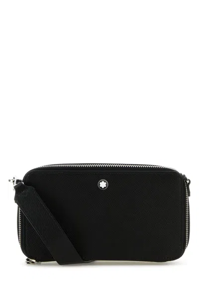 MONTBLANC BORSA A TRACOLLA IN PELLE NERA UOMO
