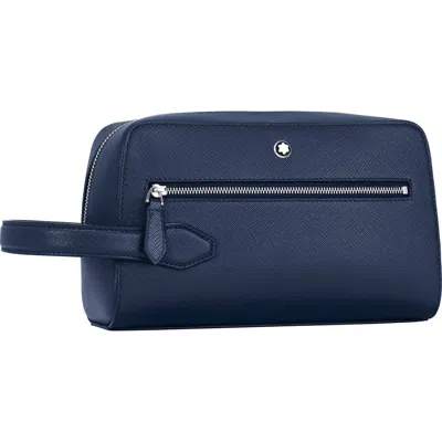Montblanc Sartorial Wash Bag In Blue