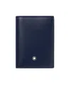 Montblanc Meisterstück 6cc Compact Wallet In Blue