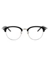 Montblanc Silver-black-transparent Metal Glasses In Black