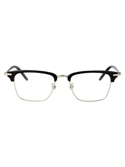 Montblanc Silver-black-transparent Metal Glasses