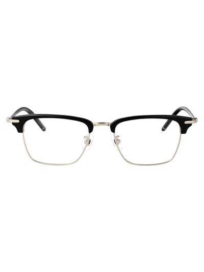 Montblanc Silver-black-transparent Metal Glasses
