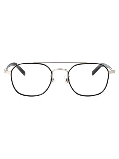 Montblanc Silver-silver-transparent Metal Glasses In Black