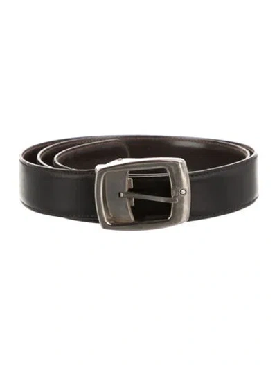 Pre-owned Montblanc Skinny Leather Belt In Multi
