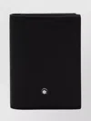Montblanc Slim Textured Compact Wallets In Black
