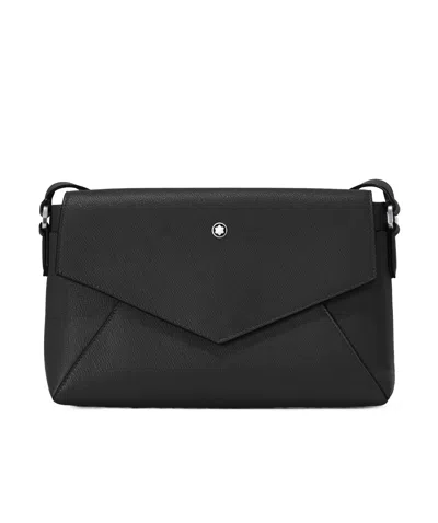 Montblanc Small Sartorial Leather Shoulder Bag In Black