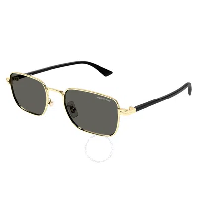 Montblanc Smoke Rectangular Men's Sunglasses Mb0339s 001 53