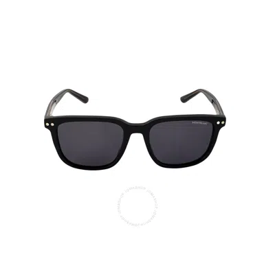 MONTBLANC MONTBLANC SMOKE SQUARE MEN'S SUNGLASSES MB0258SA 001 55