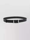 Montblanc Smooth Finish Belts Featuring Silver-tone Hardware In Black