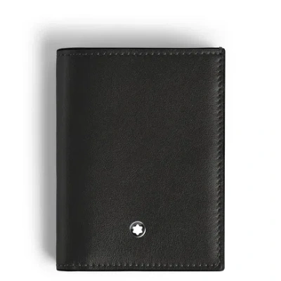 Montblanc Soft Mini Leather Wallet 4cc In ["black"]
