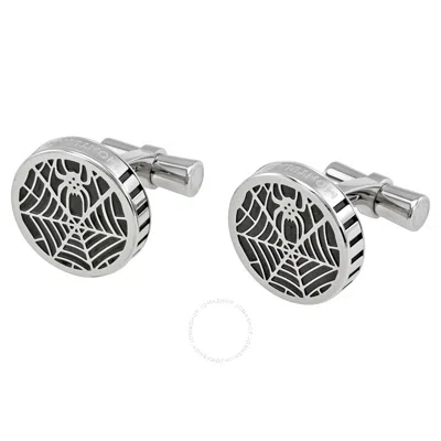 Montblanc Spider Stainless Steel Cufflinks 114708 In Metallic