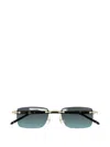 Montblanc Squar-frame Sunglasses In Blue