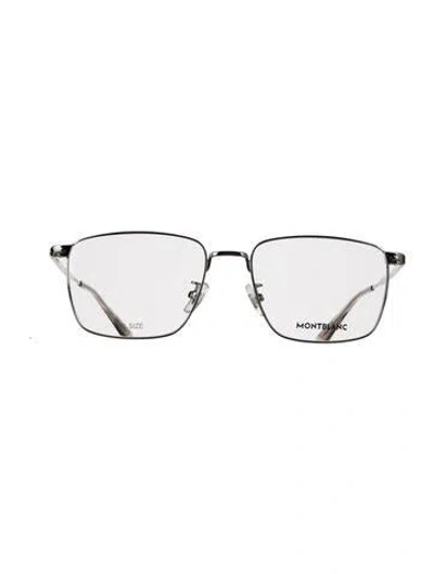 Pre-owned Montblanc Square Eyeglasses In Silver