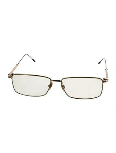 Pre-owned Montblanc Square Eyeglasses In Silver