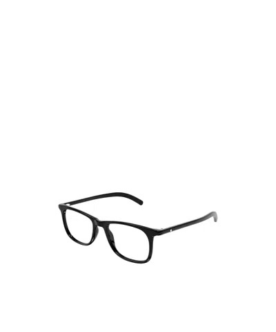 Montblanc Square-frame Glasses In Black