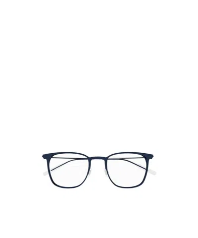 Montblanc Square-frame Glasses In Blue