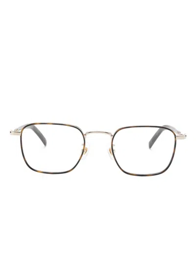 Montblanc Square-frame Glasses In Brown