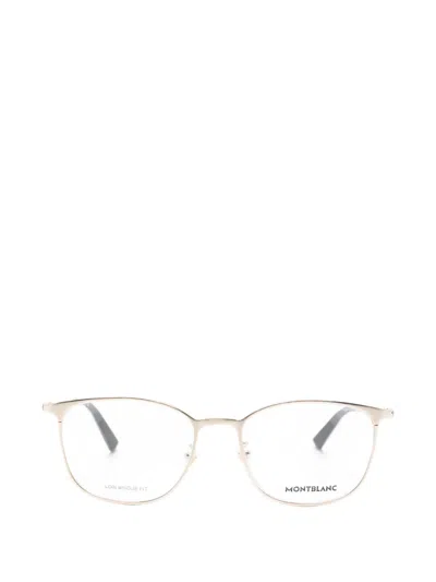 Montblanc Square-frame Glasses In Gold
