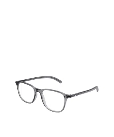Montblanc Square-frame Glasses In Gray